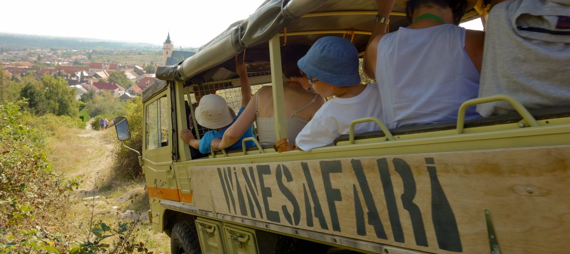 WINESAFARI Svaty Jur Slovakia local glass of wine tasting attraction the best guided tour outdoor fun Pinzgauer new experience vineyards in Bratislava area close to Vienna Austria in Central Europe kids with parents have a fun while in slovakia