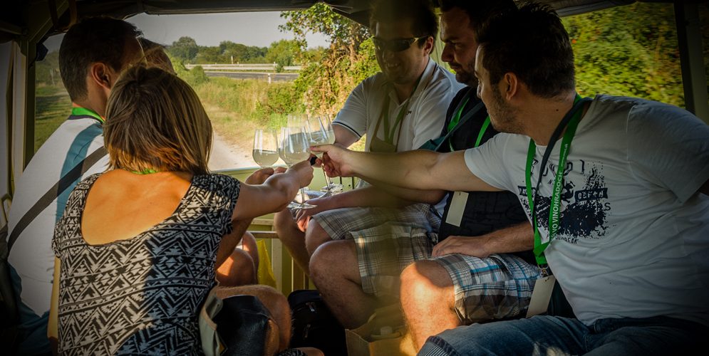 WINESAFARI Svaty Jur Slovakia local glass of wine tasting attraction the best guided tour outdoor fun Pinzgauer new experience vineyards in Bratislava area close to Vienna Austria in Central Europe cheers in slovakia with friends